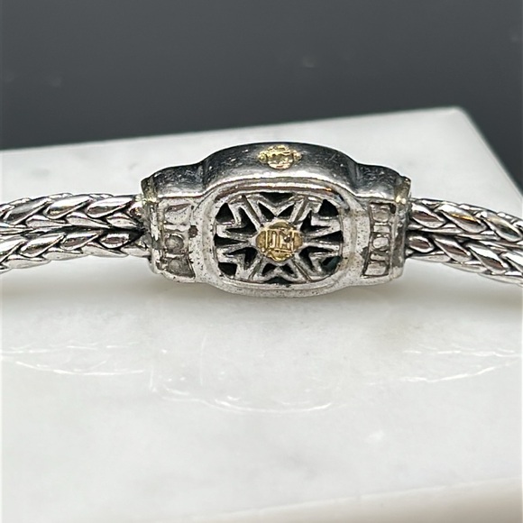 John Medieros bracelet #432 gold silver tone 7” JM vintage - Picture 3 of 9